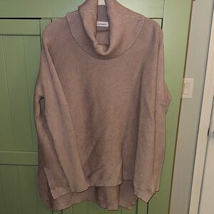 Anrabess Women's Cowl Neck Sweater - Tan